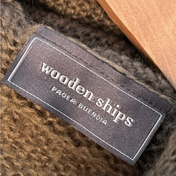 Wooden Ships Wool Mohair Open Front Forest Fairy Boho Lagenlook Cardigan - Picture 9 of 10